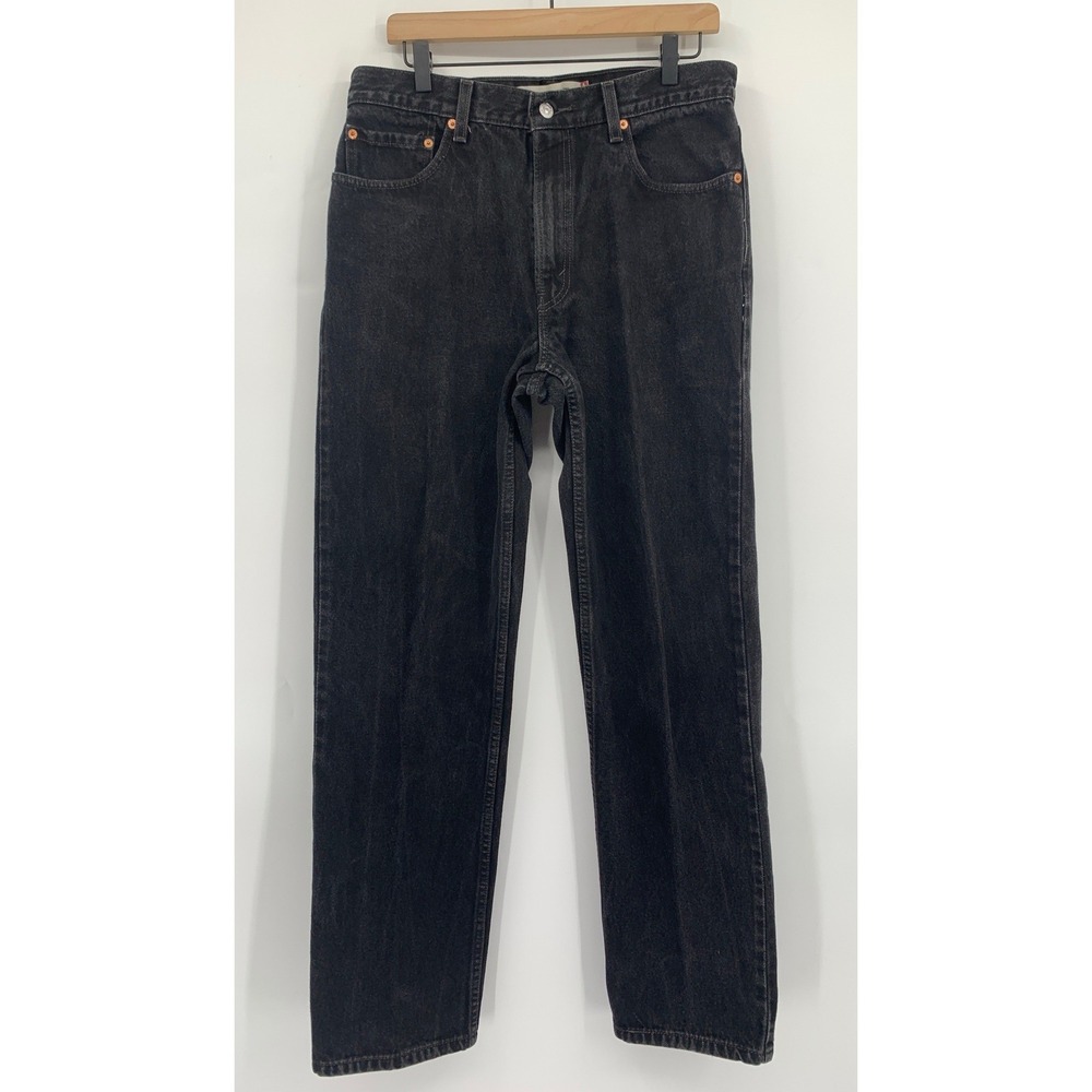 Vintage Levis 550 Jeans Mens 34x34 Black Relaxed Fit Tapered Leg Y2K Denim Pants